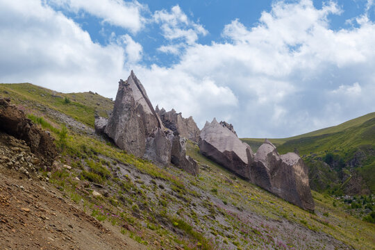 Valley of Castles in the Dzhily-Su Tract, Caucasus, Russia
