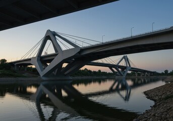 Stunning Modern Bridge Architecture at Sunset