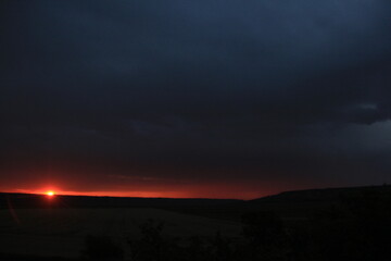 Sun rise and moon rise in the Valley.