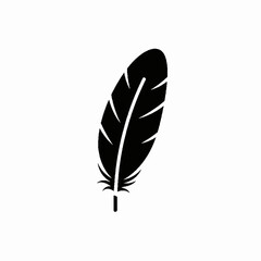 Black Feather Vector Icon