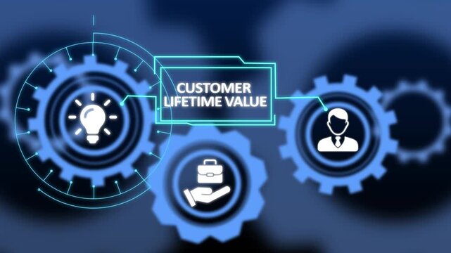 Visualizing customer lifetime value and business relationships with digital elements