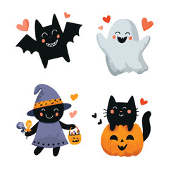halloween monsters set