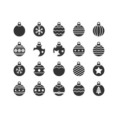 set of Christmas decoration icons, christmas holiday