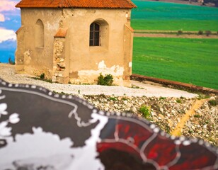 Old chapel in a field