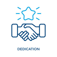 Dedication Icon Outline Color Style. Vector Illustration For Graphic Design