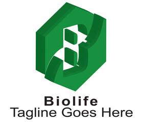 3d logo od B letter, different colors