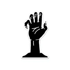 Fototapeta premium Zombie Hand Reaching from the Ground Illustration