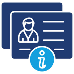 Personal Information Flat Blue Icon
