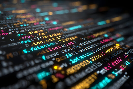 Sensitive information. Close-up image of JavaScript code, including variables, conditionals, and function calls, with cryptographic elements such as SHA-256 and hash functions