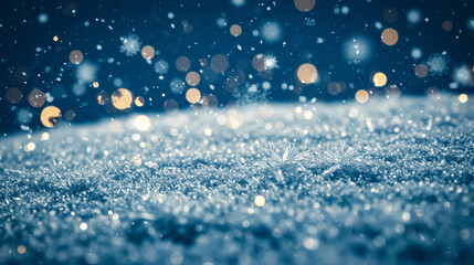 Winter Wonderland Sparkling Snow and Festive Lights