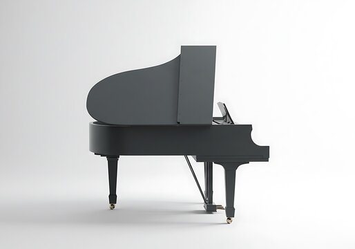 Dark piano side view