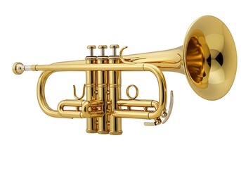 Obraz premium Golden trumpet instrument