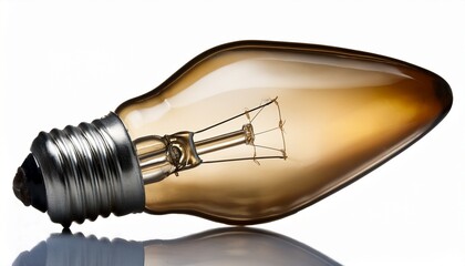Fototapeta premium vintage light bulb isolated on white background