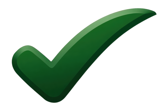 Green Checkmark Icon On Black Background