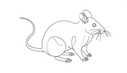 Line drawing of a rodent