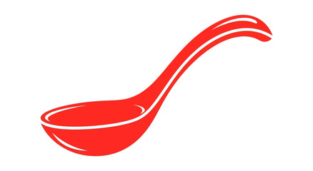 Red ladle, cooking utensil, kitchenware, serving spoon.