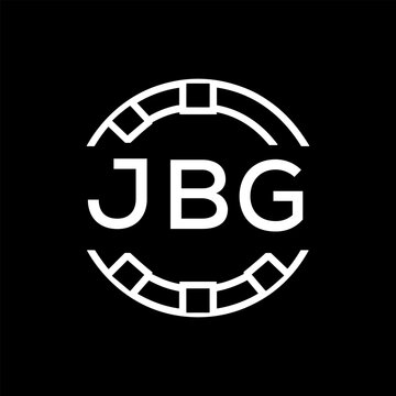 Clean Line Art Monogram Emblem for Brands, JBG Later Logo, Unique Letter  Logo with Circular Motif, 
