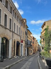 Fototapeta premium Colorful Street Scene in Aix-en-Provence, France