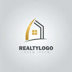 Modern Real Estate Logo – Abstract House Shape Clean Vector Design
