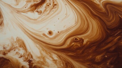 Closeup of cappuccino foam for coffee themes, perfect for blogs, recipes, and appetizing visuals