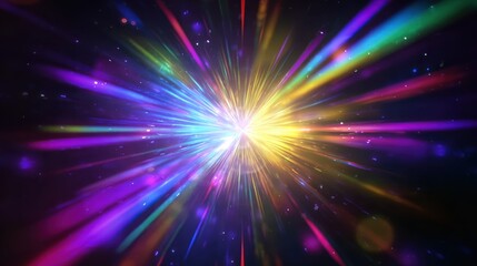 Obraz premium Rainbow refraction overlay for creative edits, ideal for photography, designs, and mystical visuals