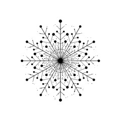 Downloadable vector snowflake design winter holiday season christmas new year celebration graphic illustration art