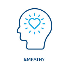 Empathy Icon Outline Color Style. Vector Illustration For Graphic Design