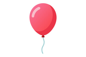 pink balloon isolated on white