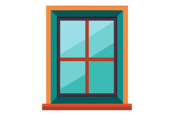 window on a white background