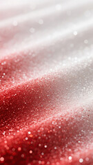 Close-Up Macro Of Red And White Sugar Crystals Creating Sparkling Striped Pattern For Backgrounds