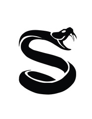 Naklejka premium snake on white back ground