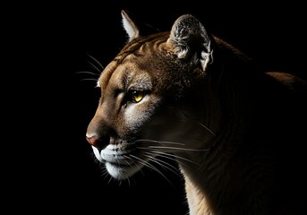 Cougar profile portrait