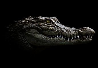 Fototapeta premium Crocodile head close up