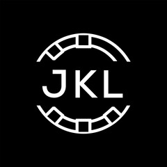 “Modern  Monogram Logo Design, Sleek Minimalist Letter mark in Circle, JKL LATER LOGO, High-Contrast Branding Concept”
