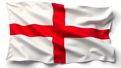 Fototapeta premium Waving English Flag Isolated