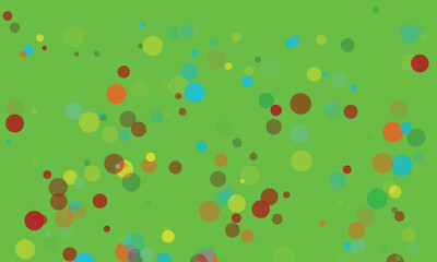 Abstract Geometric Composition with Overlapping Circles on Green Background illustration