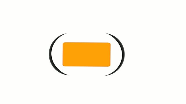 Clean Logo CTA Reveal | Orange Rounded Rectangle with Curved Accents (Motion Graphic)