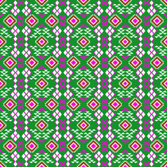 seamless geometric pattern
The repetitive and symmetrical layout creates a modern, tribal, or folk-inspired textile design, perfect for fabric prints, wallpapers, packaging, or digital backgrounds. 