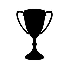 trophy cup silhouette vector. achievement, success, victory