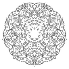 Easy Mandala for Coloring