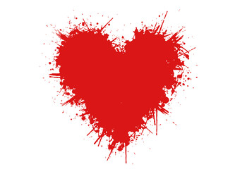 Artistic texture red heart element