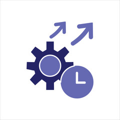 performance icons. simple colored vector