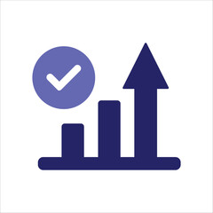 growth icons. simple colored vector