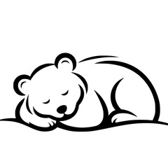 Sleeping bear silhouette