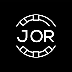 “Modern  Monogram Logo Design, Sleek Minimalist Letter mark in Circle, JOR LATER LOGO, High-Contrast Branding Concept”
