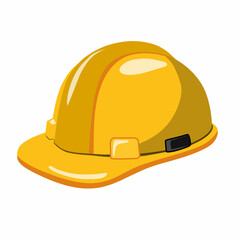 Flat Graphic Yellow Hard Hat for Construction Site Worker Protection