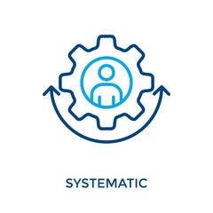 Systematic Icon Outline Color Style. Vector Illustration For Graphic Design