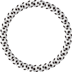 Soccer ball frame template design. Soccer frame or border. Soccer balls on beautiful green grass frame.