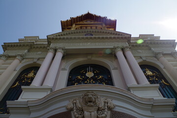 The architecture of the Grand Palace in Bangkok