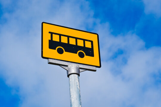 Public bus stop sign Qaqortoq Greenland 